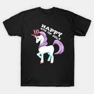 Independence Day Gifts Happy 4Th Of July Funny Flip Flops American Flag 4Th Of July Unicorn T-Shirt